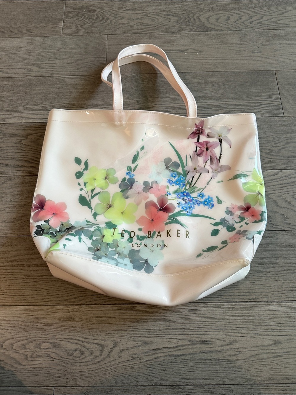 Ted Baker Cream Tote with Multicolor Floral Print